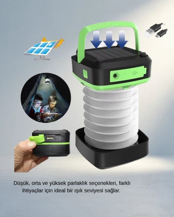 Şarjlı Led Lamba Dokunmatik Kontrol 3 Kademeli Işık