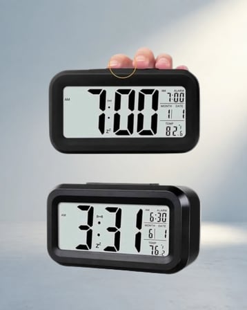Dijital Masa Saati Alarm Ve Sıcaklık Göstergeli 4,3X15,1 Cm