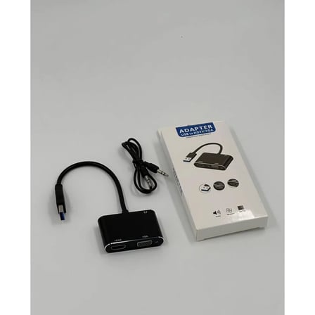 Kompakt Usb Hdmi Vga Aux Çevirici 3'Lü Set