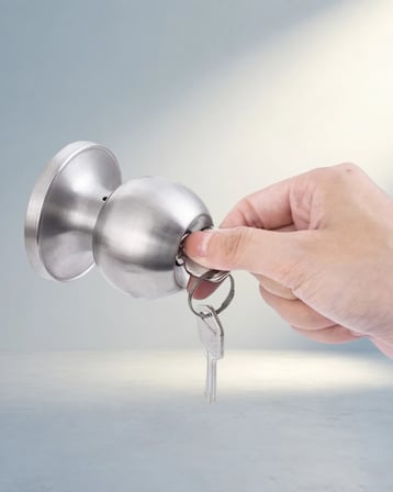 Güvenli Mat Renk Topuzlu Kapı Kilidi 1-3 8 Ile 1-3 4 İnç