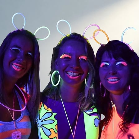 Fosforlu Glow Taç Parti Aksesuarı 12'Li Karışık Renkler