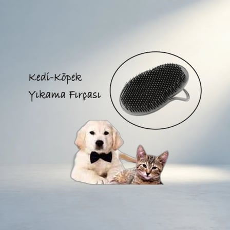 Nazik Masajlı Kedi Yıkama Fırçası Evde Kullanım İçin Pratik