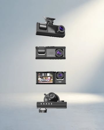 Kompakt Araç Kamerası 3'Lü Sistem 1080P Gece Görüş