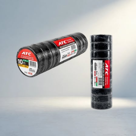 Lüks Siyah Pvc İzolasyon Elektrik Bandı Pratik Kullanım İçin 10Mm