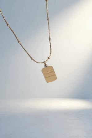 Gold Renk Kare Charm Takı Aksesuarı