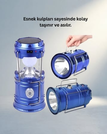 Taşınabilir Usb Şarjlı Kamp Feneri 1 Adet Dayanıklı