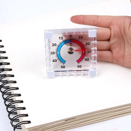 -50°C +50°C Kendinden Yapışkanlı Kare Sıcaklık Ölçer Bimetalik Termometre