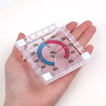 -50°C +50°C Kendinden Yapışkanlı Kare Sıcaklık Ölçer Bimetalik Termometre