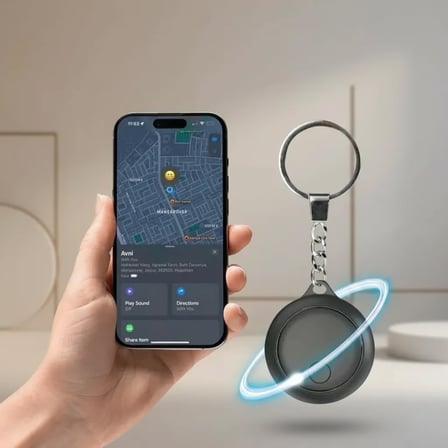 Apple Bul Uyumlu Akıllı Takip Etiketi Itag Bluetooth Eşya Bulucu Siyah