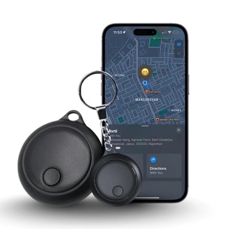 Apple Bul Uyumlu Akıllı Takip Etiketi Itag Bluetooth Eşya Bulucu Siyah