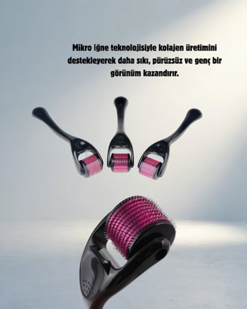 Cilt Onarım Dermaroller 540 İğne Titanyum 0.5 Mm
