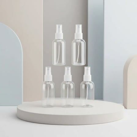 50 Ml Şeffaf Plastik Seyahat Sprey Şişesi İnce Sis Püskürtmeli Ve Sızdırmaz Kapaklı