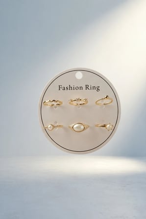 Vintage Tarz Gold Renk Yüzük 'Lı Takım