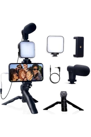 Vlog Çekimi Için Mini Tripod Ve Mikrofon Seti
