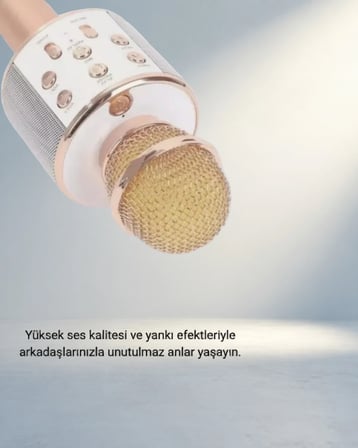 Eğlenceli Kablosuz Karaoke Mikrofon Usb Aux Destekli