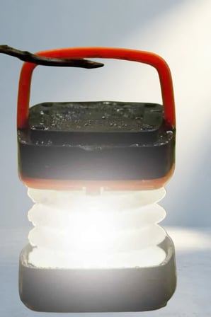 Taşınabilir Katlanabilir Led Lamba 1200 Mah Akordeon Şekli