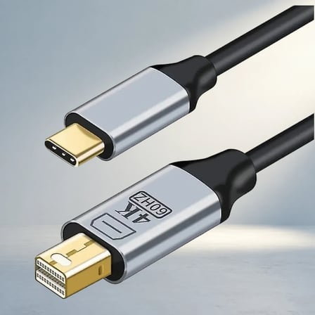 Şık Siyah Type-C Mini Displayport Çevirici 1.