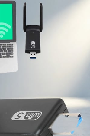 Çift Antenli Kablosuz Wifi Adaptörü 5Ghz Uyumlu