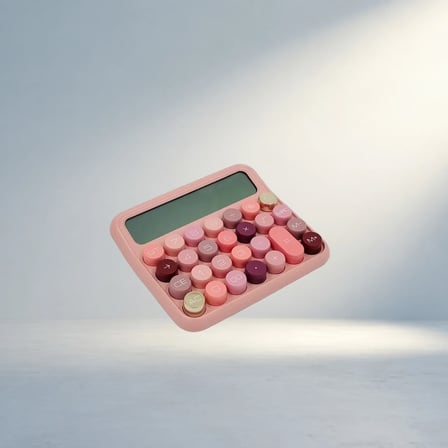Enerjik Pembe Hesap Makinesi Kolay Kullanım İçin