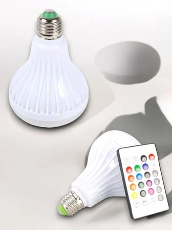 Uzaktan Kumandalı Bluetooth Lamba Hoparlör E27 Uyumlu