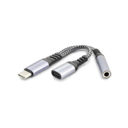 Adaptör Ile 3.5Mm Aux Ve Şarj Portu Siyah (Type-C Model)
