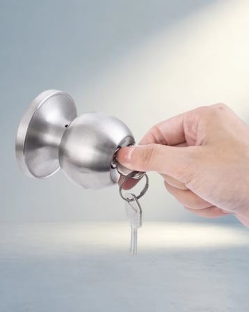 Dayanıklı Paslanmaz Çelik Topuzlu Kapı Kilidi 53-70 Mm