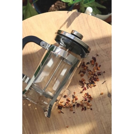 350 Ml Borosilikat Cam Kahve Ve Bitki Çayı Demliği Çelik Filtreli French Press