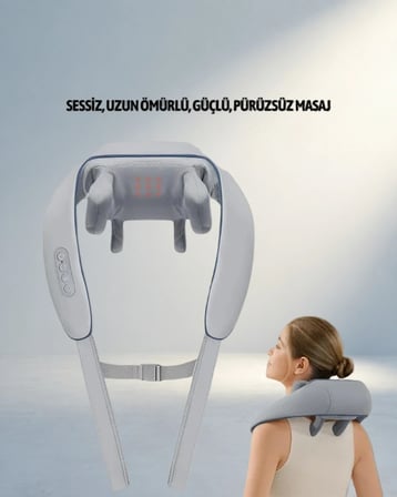 Ergonomik U Tipi Boyun Masaj Cihazı 1800 Mah Usb Şarjlı