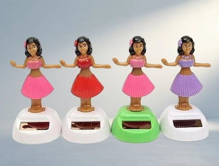 Eğlenceli Güneş Enerjili Dans Eden Kız Figürü
