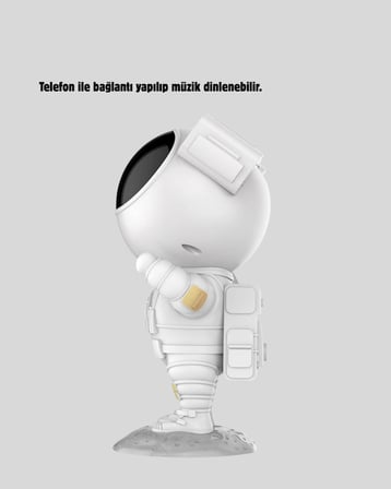 Bluetooth Kontrollü Astronot Galaksi Projeksiyon Lambası 120 Mm