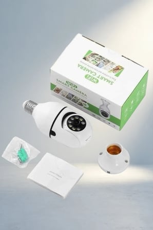 Akıllı Ampül Kamera Wifi Gece Görüşlü 360 Derece Kontrol