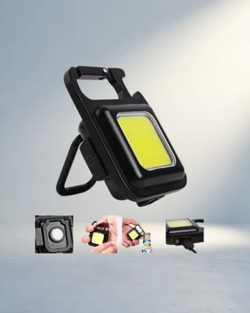 Kompakt Usb Type-C Şarjlı Led Mini Anahtarlık Fener 1000 Lümen