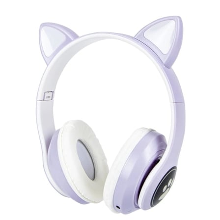 Led Detaylı Kedi Kulak Tasarımlı Kablosuz Bluetooth Kulaklık