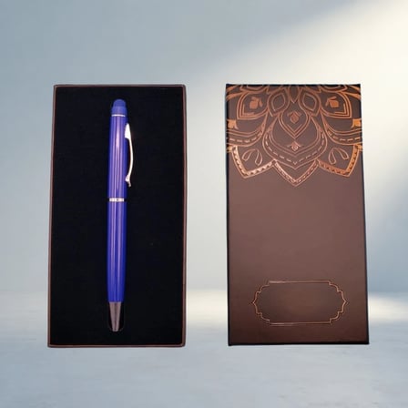Şık Mandala Desenli Metal Kalem Seti Hediye Kutusu