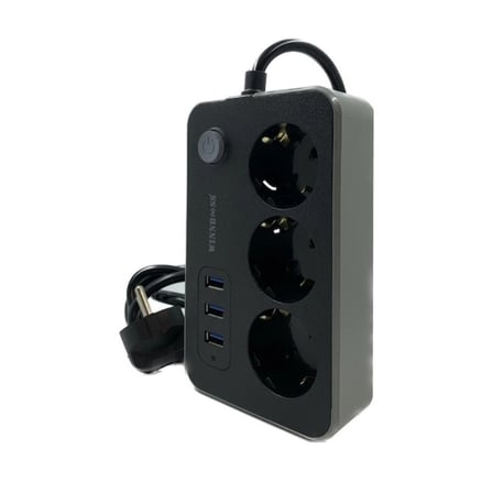 3 Usb Portlu Akım Korumalı Çoklu Priz 2 Metre Kablolu Şarj Ve Enerji Ünitesi