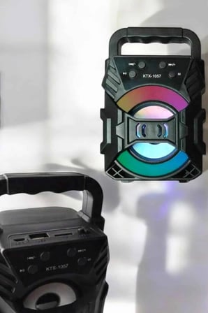 Taşınabilir Bluetooth Hoparlör 3 İnç Renkli Işık Ile