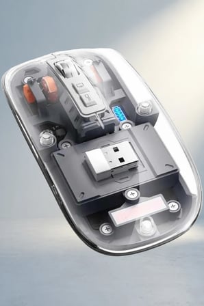 Şarjlı Kablosuz Mouse Bluetooth 5.0 Ve 2.4Ghz Modu
