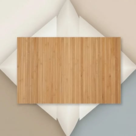 Doğal Bambu Zemin Paspası 45X70 Cm Kaymaz Tabanlı Suya Dayanıklı Ahşap Banyo Paspası