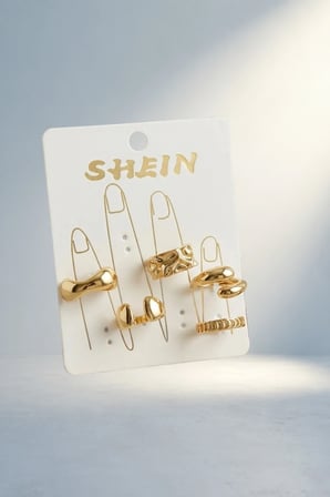 Bohem Tarz Gold Renk Yüzük Kombini Takım