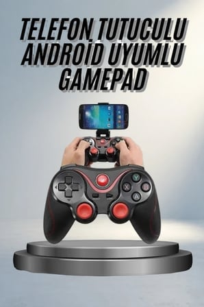 Android Uyumlu Joystick Ile Telefon Tutucu Gamepad