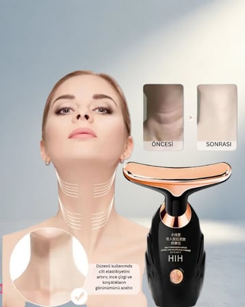 Yeni Nesil Yüz Masaj Cihazı 1 Adet Serum Emilimini Artıran