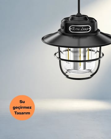 Retro Çam Kozalağı Gece Işığı Su Geçirmez 1 Adet