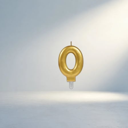Şık Gold Renk Rakam Mum Dekoratif Ev Ve Parti Kullanımı İçin