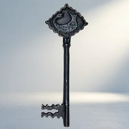 Büyük Boy Antik Vintage Şahmeran Dekor Anahtar Aksesuarı
