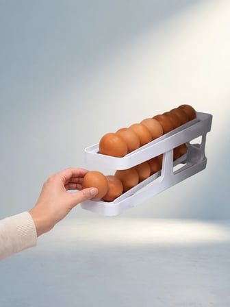 Modern İki Katlı Yumurta Düzenleyici 12-14 Adet Buzdolabı Organizeri