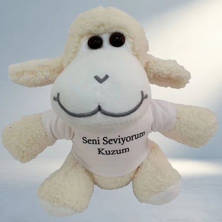 Sevimli Tişörtlü Peluş Kuzu Hediye Seçeneği
