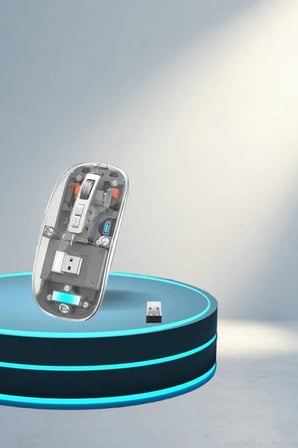 Şarjlı Kablosuz Mouse Bluetooth 5.0 2.4Ghz Çift Modlu