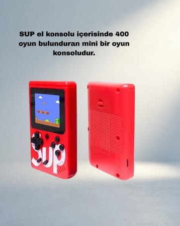 Retro El Konsolu 500 Oyun 2 Oyunculu 3 İnç Ekran