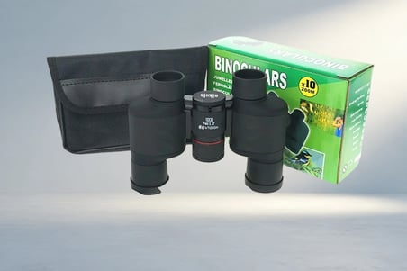 Ergonomik Kauçuk Kaplamalı Kamp Dürbün 10X30 Mavi