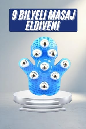 Ergonomik El Şeklinde Masaj Eldiveni 9 Bilyeli